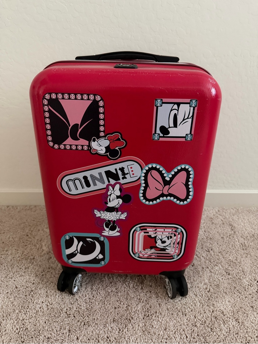 Disney Red Mickey Mouse Traveler Luggage Carry-on